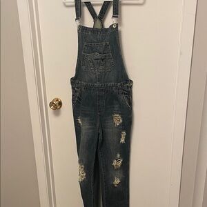 Women’s Special A Distressed Denim Overalls Size Small